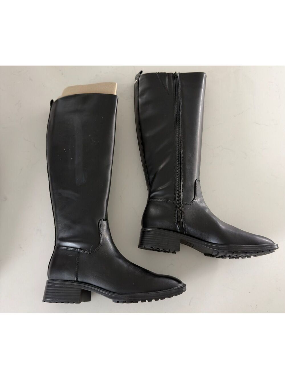 Nine West Women's Barile Black Tall Block Heel Boots